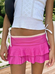 Cyflymder Elegant Floral Print A-Line Midi Skirt for Women Vintage High Waist Pleated Knee Length Skirts with Pockets