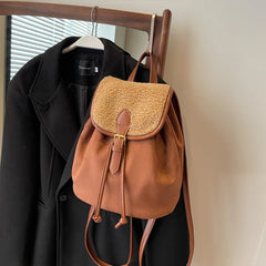 Cyflymder Women Korea autumn backpack female ins student soft suede shoulder bag casual travel bagpack brown rucksack school bags Mochila