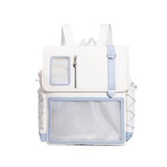 Cyflymder Patchwork Casual Y2k Aesthetic Backpacks Japanese Women Students Transparent Ita Bags Preppy Ins All Match Streetwear Schoolbags