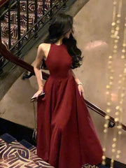 Cyflymder Vintage Red Sleeveless Slim Midi Dresses for Women Fashion Casual Chic Birthday Robe Elegant Party Female Clothing Summer