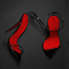 Cyflymder European Station 12cm pointed buckle strap thin strap sexy super high heels sandals size 35-46 thin heel fashion shoes