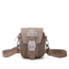 Cyflymder High-Quality Retro Canvas Small Bag Men Fashion Multi-Functional Pockets Leisure Travel Phone Bags Toolkit Vintage Package