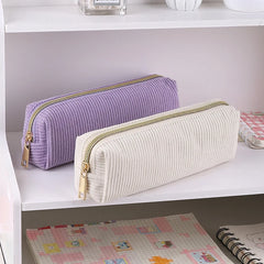 Cyflymder Pencil Case Estuche Escolar Pencil Pouch Stationery Corduroy Pen Case Trousses Scolaires School Supplies Kalemlik Pencils Case