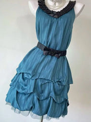 Cyflymder Vintage Sleeveless Sweet Bow Bud Dress