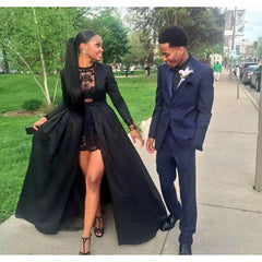 Cyflymder Chic New High Quality Sexy Gothic Lace High Waist Sheer Jacket Long Dress Gown Evening Dresses Birthday Lady Autumn Dress Black