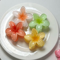 Cyflymder 1/2/3pcs Flower Hair Claw Clip For Women Bohemia Gradient Large Hair Clip Clamp Headwear Barrette Hairpin Girls Hair Accessories