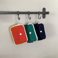 Cyflymder Solid Color Coin Purse New Lightweight Mini Cash Wallet Canvas Storage Headphone Bag Men Women Key Pouch Travel Card Holder