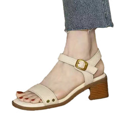 Cyflymder Women's Sandals Sexy High Heels Shoes for Woman Elegant Chunky Shoes New Pumps Party Flip Flops Dress Retro Mujer De Zapatos