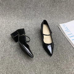 Cyflymder Korean Shoes Slip-on Clogs Platform Pointed Toe Women's Heels All-Match Shallow Mouth Female Footwear Casual Sneaker