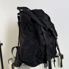 Cyflymder Fashion Multipocket Nylon Women Backpack Female Big Waterproof Back Bag Portable School Bagpack For Girl Student Rucksack Black