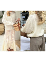 Cyflymder Women s Cable Knit Cardigan Sweater with Long Sleeves and Button Closure - Cozy Fall Jacket for Casual Streetwear Style