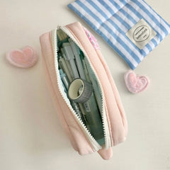 Cyflymder Korean Fashion Sweet Ita Pencil Case for Kids Girl DIY Decor Clear Badge Pin Organizer Portable Large Capacity Stationery Bag