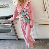Cyflymder Cute Christmas Pajamas Women Set Plaid Matching Sets Button Shirts and Pants 2 Piece Pj Sets Xmas Lounge Sleepwear