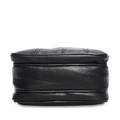 Cyflymder Men Genuine Leather Shoulder Bag Male Cowhide Leather Handbags Men's Large Zipper Messenger Bag Travel Tablet Bag Tote