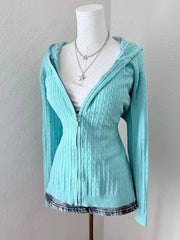 Cyflymder Maiden Vintage Sweater Cute Y2K Women Clothing Sweet Hot Girls Knitwear Solid Tide Charming Thick Slim Lovely Harajuku Cardigan