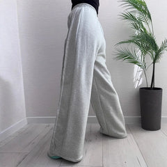 Cyflymder American affixed cloth leisure loose fall and winter sports bar a wind restoring ancient ways street hip-hop y2k female trousers