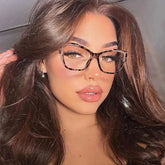 Cyflymder New Fashion Unisex Cat Eye Plain Glasses for Women Pc Frame Glasses for Party Eyeglasses Female Decorative Spectacles Glasses