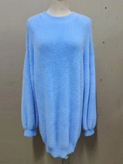 Cyflymder Casual Knitwear Long Sweater Pullover For Women Lantern V Neck Sleeve Backless Loose Solid Y2k Top Female Pullover Clothes