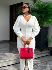 Cyflymder Dress for Women Solid Color Party Sexy Beading Slip Hem Bodycon V Neck Dresses Fall Clothes