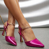 Cyflymder Female Sandal Fashion Womens Shoes 2025 Large Size Clear Heels Girls Luxury Big Beige Pointed Low Comfort High Back Strap Rubber