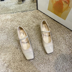 Cyflymder Women Shoes 2025 Spring Pumps Mary Jane Sweet Patent Leather Sandals Ladies Latest Square Heel Lolita Brief Retro African New Bl