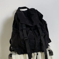 Cyflymder Fashion Multipocket Nylon Women Backpack Female Big Waterproof Back Bag Portable School Bagpack For Girl Student Rucksack Black