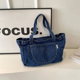 Cyflymder Casual Zipper Denim Ladies Top-Handle Bags Commuting Shoulder Bags for Women Hot Sale concise Bolsas Femininas