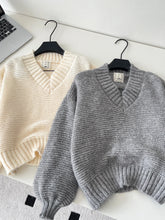 Cyflymder Ladies Loose Long Sve V-Ne Knitwear Comfortable Casual Sle Winter Faionable Crew Ne Pullover Boting irt