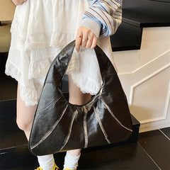 Cyflymder Fashionable Women s Shoulder Bag with Zipper Closure and Stylish Contrast Color Stitching Elegant Handbag Design