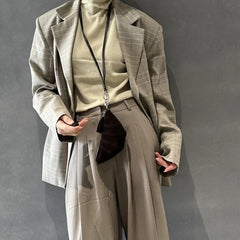 Cyflymder Fashion Suede Hanging Neck Wallet Elegant Card Holder Sweater Chain Croissant Korean Style Coin Purse with Lanyard Outdoor