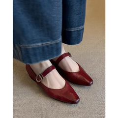 Cyflymder Summer Shoes Ladies Autumn Oxfords Women's Casual Female Sneakers Flats Shallow Mouth Square Toe 2025 Fall Retro New Leather