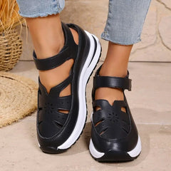 Cyflymder Women's Shoes 2025 Hot Sale Closed Toe Women's Sandals Casual Rome Sandals Women Hollow Platform Wedges Plus Size Shoes Female