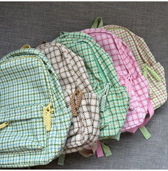 Cyflymder Sweet Y2k Aesthetic Fashion Backpacks Women Casual Chic Plaid Schoolbag Japanese Trendy All Match College Students Laptop Bags