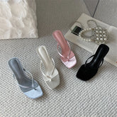 Cyflymder Female Shoes Slippers Casual Women Heels Peep Toe Platform Rubber Flip Flops Flock Med 2025 Luxury High Hawaiian Soft Pumps Sexy