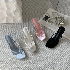 Cyflymder Female Shoes Slippers Casual Women Heels Peep Toe Platform Rubber Flip Flops Flock Med 2025 Luxury High Hawaiian Soft Pumps Sexy