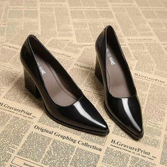 Cyflymder Summer Fashion Women Chunky Heels Sandals Women Leather Design Sandals Women Elegant Party Dress Shoes 57464