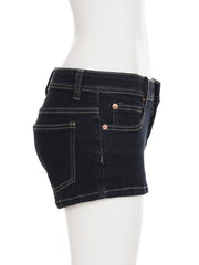 Cyflymder Basic Slim Big Pockets Denim Shorts Casual Low-Waisted Jeans Shorts Women Summer Elegant Fashion Streetwear Ladies