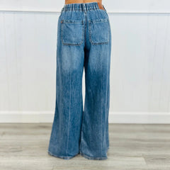 Cyflymder Retro Elastic Waist Slightly Pulled Jeans Women's Y2k High Street Washed and Old Design Floor-mopping Trousers
