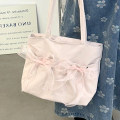 Cyflymder Luxury Design Bow Elegant Chic Handbags Trendy Office Lady Fashion Ins Underarm Bag Women Y2k Aesthetic All Match Shoulder Bags