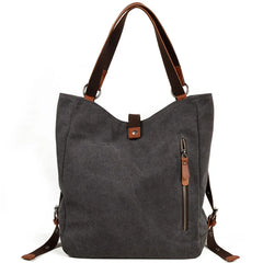 Cyflymder Women Casual Canvas Backpack Multi Function Female Shoulder Bags Portable Travel Backpacks Students School Bag Sac A Dos Bagpack