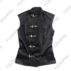 Cyflymder Gothic Punk Grunge Y2K Aesthetic Women's Fashionable Vest Top Sexy Slim Cute Casual Chic Trendy American Retro Gyaru Streetwear