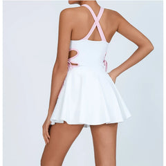 Cyflymder Women Tennis Yoga Set One-Pieces Dress Sports Golf Badminton Skorts Anti Shorts Tracksuits Active Wear