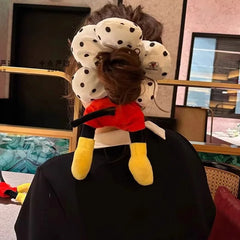 Cyflymder New Cartoon Flowers Polka Dots Scrunchie Hair Ring Large Intestine Cute Hair Rope Hairband for Woman Girls Hair Accessories