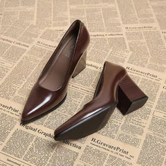 Cyflymder Summer Fashion Women Chunky Heels Sandals Women Leather Design Sandals Women Elegant Party Dress Shoes 57464