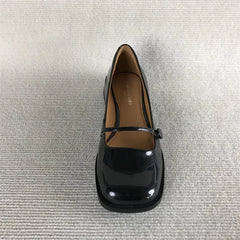 Cyflymder Shallow Mouth Patent Leather Ballet Flats Korean Shoes Low Heels Female Footwear Dress Summer Mary Janes Fashion Low Heels