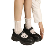 Cyflymder Autumn Chunky Women Sports Shoes Fashion Shallow Butterfly-knot Platform Sneakers Ladies Casual Flats Outdoor Mary Jane Shoe