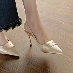 Cyflymder Spring New Shoes Pointed High Heels Sandals One-button Stiletto High Heels Sexy Women's Single Shoes High Heels Women Shoes