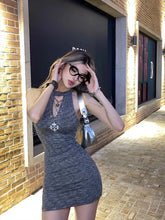 Cyflymder Sexy Mini Dress Women Knitted Hollow Out Slim Off Shoulder Hip Bodycon Short Dress