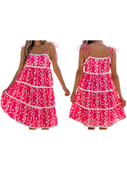 Cyflymder Women s Boho Style Floral Print Sleeveless Mini Dress with Adjustable Spaghetti Straps and Flowy Beach Vibe