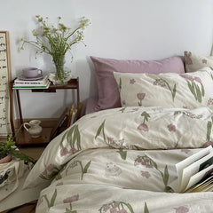 Cyflymder ins 100% Cotton Duvet Cover Soft Rabbit Flowers Quilt Cover housse de couette 150 200 220cm High Quality Duvet Cover King Size